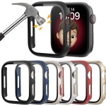 Apple Watch SE2nd 시리즈 6SE54용 강화 유리 스크린 프로텍터 44mm가 장착된 6팩 하드 PC 케이스 iWatch 44mm 액세서리용 Rontion...