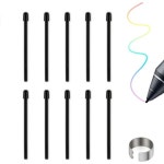 WACOM용 표준 펜촉 Wacom Intuos Pro Wacom IMobile Studio Pro Wacom Cintiq Pro Wacom Citiq16용 블랙 교체용 리필 펜 : 올스터프샵