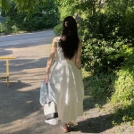 아브 벌룬원피스 화이트 코튼 바스락원피스 : 벨라포유