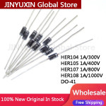 헬렌스마델 | 오리지널 HER104 1A300V HER105 400V HER107 800V HER108 1A 1000V DO-41 칩 100 개 : 모티브릭4