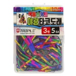 트리플 색동 스커트 야광 타코 도래 : 털보낚시