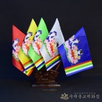 목단동자오방기 - 동자사이즈 무속오방기 깃발 신내림 무속용품 무속 포광사 : 불교365