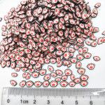 DIY 공예에 대 한 20g 5mm 빨간 발 인쇄 폴리머 클레이 플라스틱 점액 필러 용품 귀여운 동물 발자국 : 룡룡상점