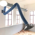 산업용 집진 후드 제연기 배기 배기관 집진기 자바라 환풍기 연기 A. 블랙 월넛 28cm : 돈되는 스토어