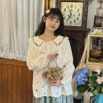 카라 여성 시원한 블라우스 편한 디자인 자수 패션 통기성 캐주얼 프린팅 루즈핏 빈티지 : 로하이1