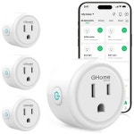 지홈(GHOME) | GHOME 스마트 플러그, 알렉사 및 구글 홈과 호환되는 WiFi 리모컨 타이머 기능이 있는 콘센트, 2.4GHz Wi-Fi 전용, 허브 필요 없음, ETL FCC...