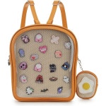 Cute Ita Bag Pin Display Backpack with 2 Inserts for Pins Novelty Toast Shaped Ita Crossbody Bag for : 함월구판장