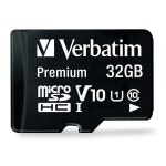 Verbatim 32GB 프리미엄 microSDHC 메모리 카드, 어댑터 포함, UHS-I V10 U1 클래스 10, 블랙, 44083 : 슈웅팜