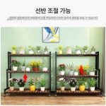 선경꽃화분,김해선경냉난방에어컨 | 이동식 꽃 화분 베란다 인테리어 카페 꽂이 발코니 2단 60x40x65 블랙 : 더선경