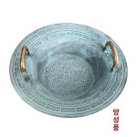 청동 세수대야 빈티지 파동 진동 과학 실험 중형 드래곤 피닉스 세면대 38cm : 엑도