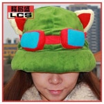 롤 티모 모자 대위 귀여운 Teemo 게임 햇 인싸템 귀 애니메이션 코스튬 할로윈 : 패션픽