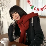 머스코 울혼방 머플러 고리형 목도리 03 NSK 와인레드 : 해모로엄