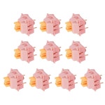 지라누 기계식 키보드 스위치 윤활 액시즈 3핀 크림 단락 옐로우 택타일 피치 소음 선형 Creamy yellow D : Prime haous