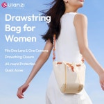 ULANZI DS01 스트랩 손잡이가 있는 드로스트링 카메라 가방 크로스바디 및 어깨 휴대용 분리 조절 가능한 스트랩이 작은 파우치 미러리스...
