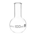 EISCO 끓는 플라스크 100ml - 붕규산염 유리 둥근 바닥 좁은 목 (0.85인치 ID) : 이소글로벌