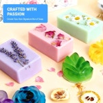 Geoynas 128 PCS 비누 만들기 키트 8가지 강력한 향 20+ 실리콘 몰드 고급 선물 세트 공예품 올인원 DIY 용품 4.4파운드 베이스 멜팅 포트...