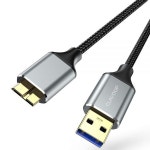 CLAVOOP USB 3.0 마이크로 B 케이블 4.5m(1.5피트), 외장 하드 드라이브 5Gbps 고속 A to Micro 코드 씨게이트 XBOX 박스 ON 온e 도시바...
