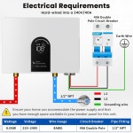 믹샤일리스지점 | 탱크리스 온수기 전기 8000W 240볼트 온디맨드 즉석 LED 디지털 디스플레이 자동 변조 과열 방지 CSA 인증 1-2 사용 지점 최대 1.9 GPM 제공...