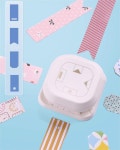 오티엠 홀 펀치와 코너 커터 4 in 1 원 오벌 & 피쉬 도브테일 벨브 앵글 페이퍼 펀치로 종이 공예 스크랩북 카드 제작 스톡 사진 4 in 1...