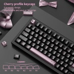 금속 페인트가 포함된 다갈라두 PBT 키캡 112-키 블랙/핑크 커스텀 세트 염료 승화 체리 프로필 61/64/66/68/75/84/87 MX Black Clear...