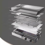 업소용 볶음철판 EG-820 곱창 조리판 토스트 노점상 EG-818D 싱글온도조절+미광10mm : 굿어스TD