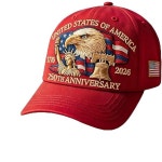 250 Anniversary USA Hat, Embroidered Hat Adjustable Year American Hats,United States 250th Men Women : 달빛아틀리에