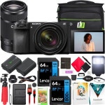 Sony 소니 a6700 알파 APS-C 4K 미러리스 카메라 렌즈 키트 2개 포함 18-135mm 및 55-210mm ILC w/ 18-135mm & 55-210mm Lenses...