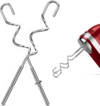 마켓ksm2 | Kitchenaid 핸드 믹서용 새로운 후크 KHM512 믹서 헬드 KSM 5KSM KSMO KSMH 시리즈에 적합한 스테인리스 스틸 반죽 2개 세트 : celina03