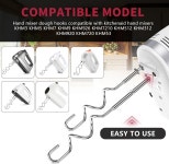 마켓ksm2 | Kitchenaid 핸드 믹서용 새로운 후크 KHM512 믹서 헬드 KSM 5KSM KSMO KSMH 시리즈에 적합한 스테인리스 스틸 반죽 2개 세트 : celina03