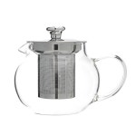 내열유리 티포트 투명 400ml 티팟 스텐 거름망 차주전자 차포트 : 두판샵