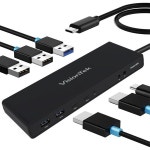 비전텍컨설팅 | VisionTek VT4500 12in1 도킹 스테이션 듀얼 모니터 4K – x2 HDMI 디스플레이포트 60W USB-C PD x4 USB-A 3.0 5Gbps 3.5mm 오...