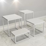 오엘엔알 | 블랙 철제 진열테이블 수납함 선반 디스플레이 진 E. 블랙 랙 화이트보드 C형, A. 팩형 : 아젤리아마켓