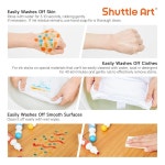 Shuttle Art 도트마-카- 워셔블 카라 - 펜 수성 14색 세트 씻을 수 있는 색칠하기 책 그림 그림 용지 40ml 어린이용 낙서 놀이 도구 손질...