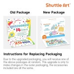 Shuttle Art 도트마-카- 워셔블 카라 - 펜 수성 14색 세트 씻을 수 있는 색칠하기 책 그림 그림 용지 40ml 어린이용 낙서 놀이 도구 손질...