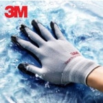 3M NBR 코팅 여름용 슈퍼그립 쿨 그레이 라지(L) 스마트 터치 작업 안전 장갑 : 토끼토끼몰