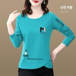 순면 긴팔 여성용 봄가을 기본 데일리 캐주얼 상의 : 스마일하우스몰