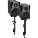 스튜디오 오디오 모니터 스피커 Rockville APM8B v2 번들: 500W 피크/160W RMS 전원 8쌍 USB 블루투스 DMS75 데스크 클램프 스탠드 15도...