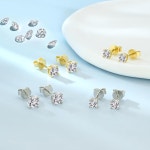 골드스퀘어I1103호 | 여성용 0.5CT 1CT 14K 골드 도금 S925 스털링 실버 스크류 백 귀걸이(I-J 컬러 S1-VS2... 다이아몬드 4-프롱 랩 성장 스터드 : 꿀템잇템스퀘어