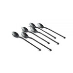 KNORK 6피스 아이스 티스푼 티타늄 코팅 스테인리스 스틸 (블랙 매트) : 화니마켓04