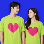 짱구티셔츠 커플티 닭살 신혼부부 하트티 반팔 잠옷 : 티앤샵