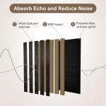벽용 목재 패널 2개 47.2 ×23.6 흡음 벽 및 천장용 슬랫 음향 블랙 오크 2 Pcs - 47.2 Inch × Black Oak : 꿀템잇템존