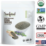 선푸드 슈퍼푸드 생 치아 씨앗 - 건조 벌크 푸딩 스무디 요거트 USDA 비 GMO 1파운드 봉지에 적합합니다 Whole : 마켓링크링크