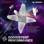 스템포스(STEMFORCE) | 미션 다트 포스 90 | 통합 정밀 성형 비행 및 샤프트 시스템 3개의 전문가용 고내구성 2-in-1 복합 스템 팩 슬림 : 웨이포트