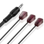 OBVIS IR 이미터 익스텐더 케이블 10피트(3미터) 3-아이 3.5mm 잭 38kHz 장치 Xbox One AV 장비 접착식 백킹과 호환 가능 : 아꿍포