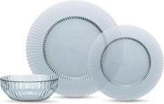 포테사 아치 유리 12피스 식기 세트(4인용 서비스) 더스크 그레이 Dusk Gray 12 Piece Dinnerware Set : 베스트초이스랩