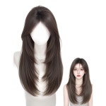 컷엔컬 헤어 | 여성 가발 레이어드컷 가르마 긴머리 헤어 단발 컬 여자 앞머리 볼륨 컷 : Dworld