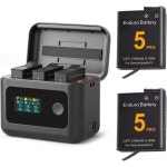 지능형 양방향 충전 허브가 장착된 YDW Osmo 360 배터리 2팩 DJI 360/Action 6/Action 5 Pro/Action 4/Action 3 LCD : 제트에이컴퍼니