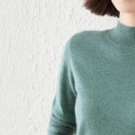 하프 목티 여자 니트웨어 가을 겨울 보온 이너 레이어드 착용 일상 외출복 : 정춘에몰