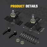 루프 랙용 벙커 인더스트리얼 팜 잭 마운트 2개의 하이 트 브래킷은 M6/M8 슬롯 및 대부분의 표준 잭과 함께 작동합니다 : 차차글로벌7