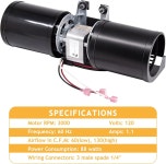 쿼드라FS | 쿼드라파이어 클래식 베이 1200 FS 펠릿 스토브용 어드바이스 812-3370 컨벡션 송풍기 CB1200 프리스탠딩 모델용 : 프롬NOW